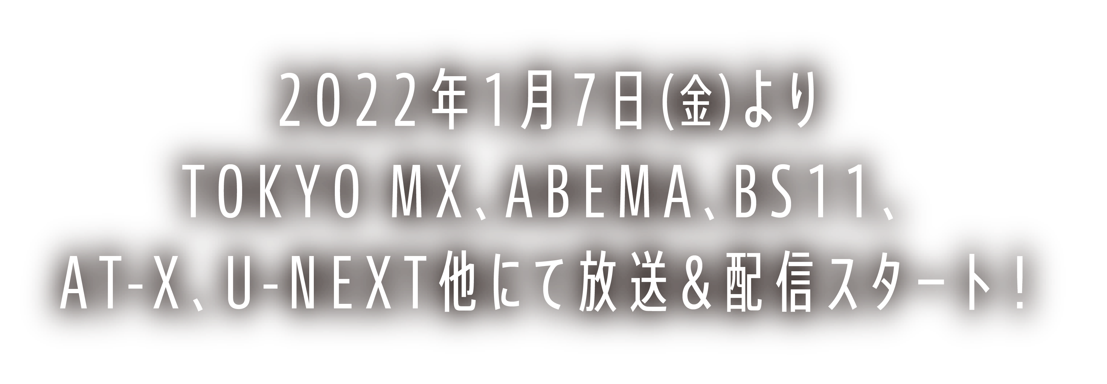 2022年1月7日（金）よりTOKYO MX、ABEMA、BS11、AT-X、U-NEXT他にて放送&配信スタート！